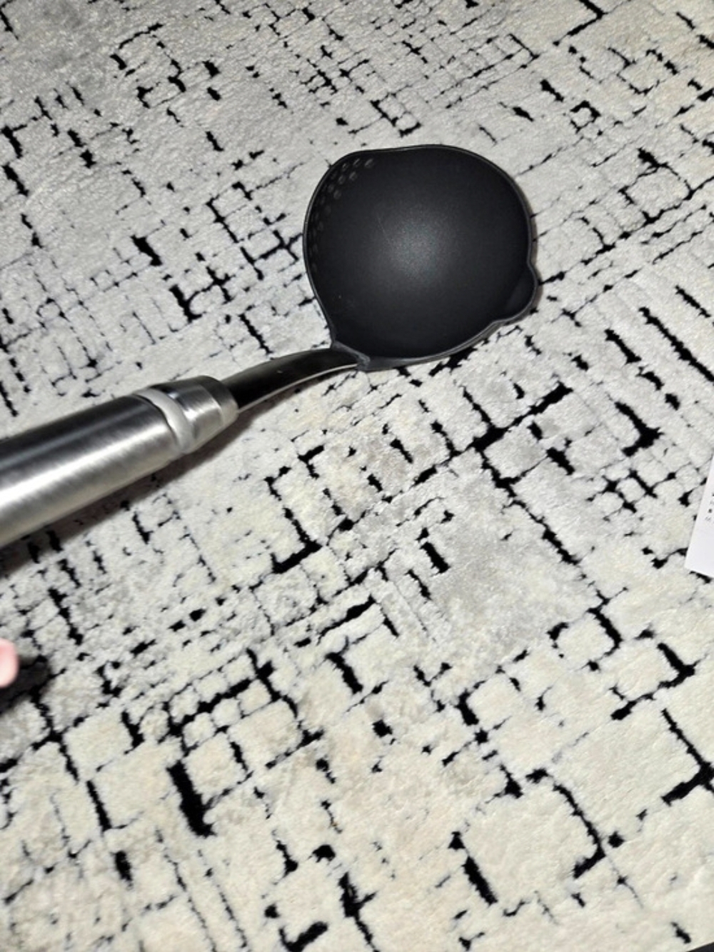 Pampered Chef Nylon Straining Ladle Black & Silver